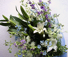 sympathy blue bouquet