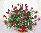 25 red roses arrangement