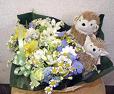 hedgehogn in the flowers